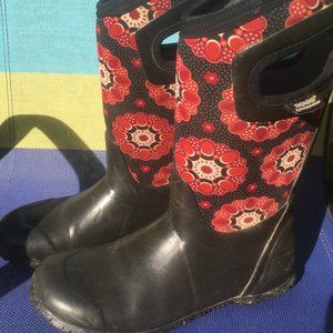 Girls Bogs Kaleidescope Tall Rain Boots Size 4